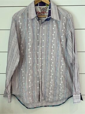 Robert Graham Button-Down Shirt Classic Fit Large